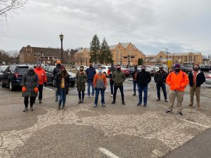 SpinDance team dresses in orange and walks for hunger