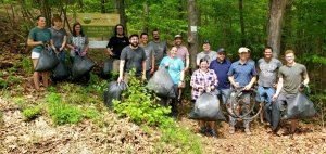 SpinDance team gathers for park clean up